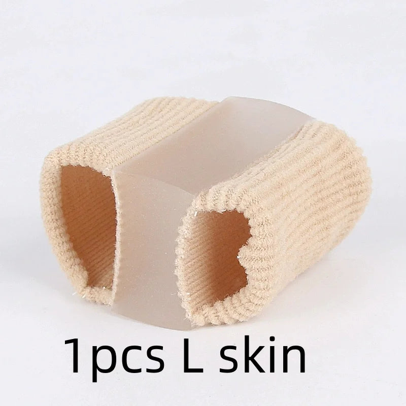 1/2/4pcs S/L Gel Bunion Toe Separator W/Fabric Lining for Big Toe Silicone Toe Spacers Protector for Overlapping Toe Qme 1pcs L skin