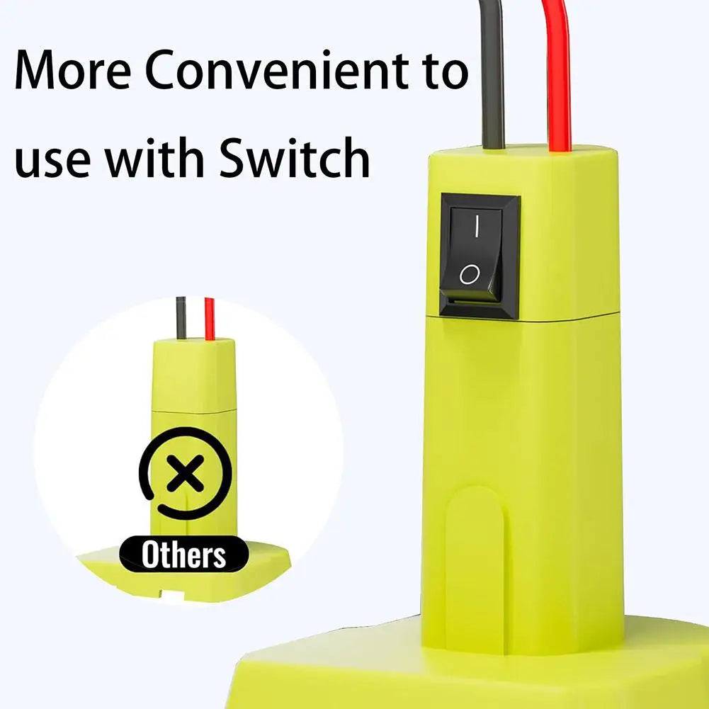Jump Cables Starting Adapter Auto Booster Cable Car Use Tool For Ryobi 18V Li-ion Battery With Switch Car Accessories Qme