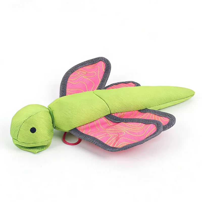Pet Dog Launcher Fly Insect Toy Oxford Cloth Bite-resistant Crinkle Qme light green