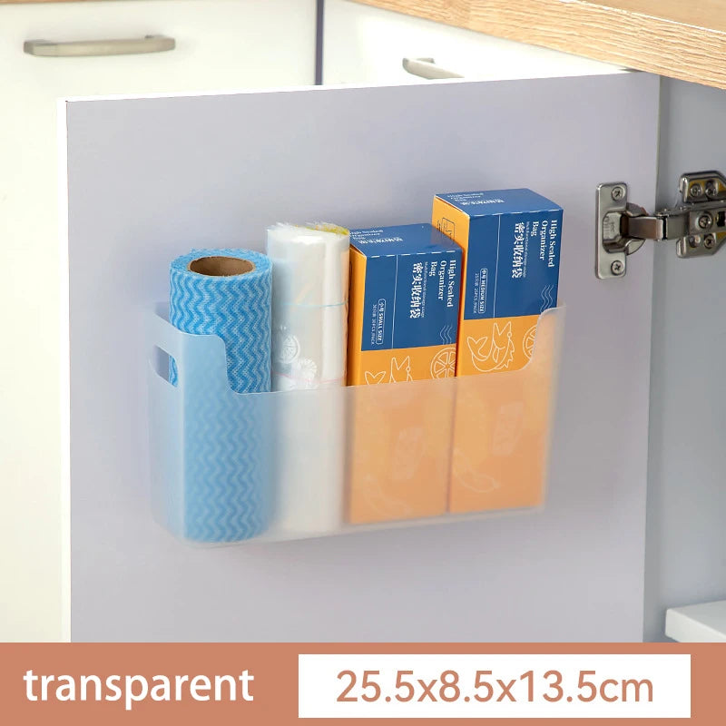 Cabinet Door Storage Box, Seasoning Rack, Perforated Wall Storage Box, Home Underwear and Socks Storage Rack, Tableware Drying Qme B Large 1pcs