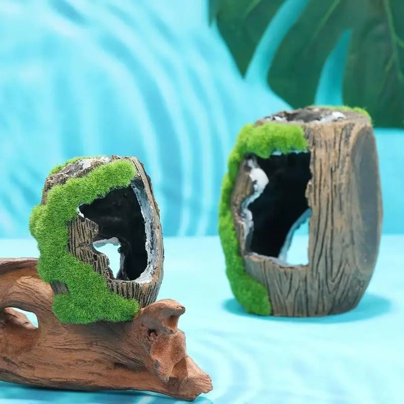 Hiding Cave Aquarium Landscaping Decoration Fish Shelter Tank Resin Qme