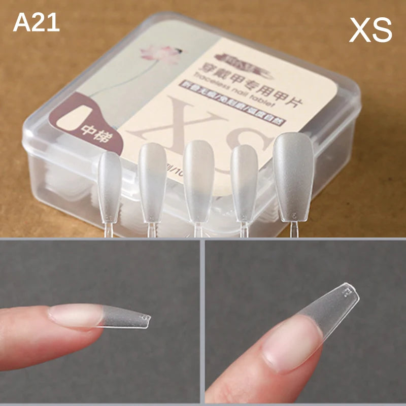 Box False Nails Press Coffin Artificial Clear Fake Nail Tips Qme A21