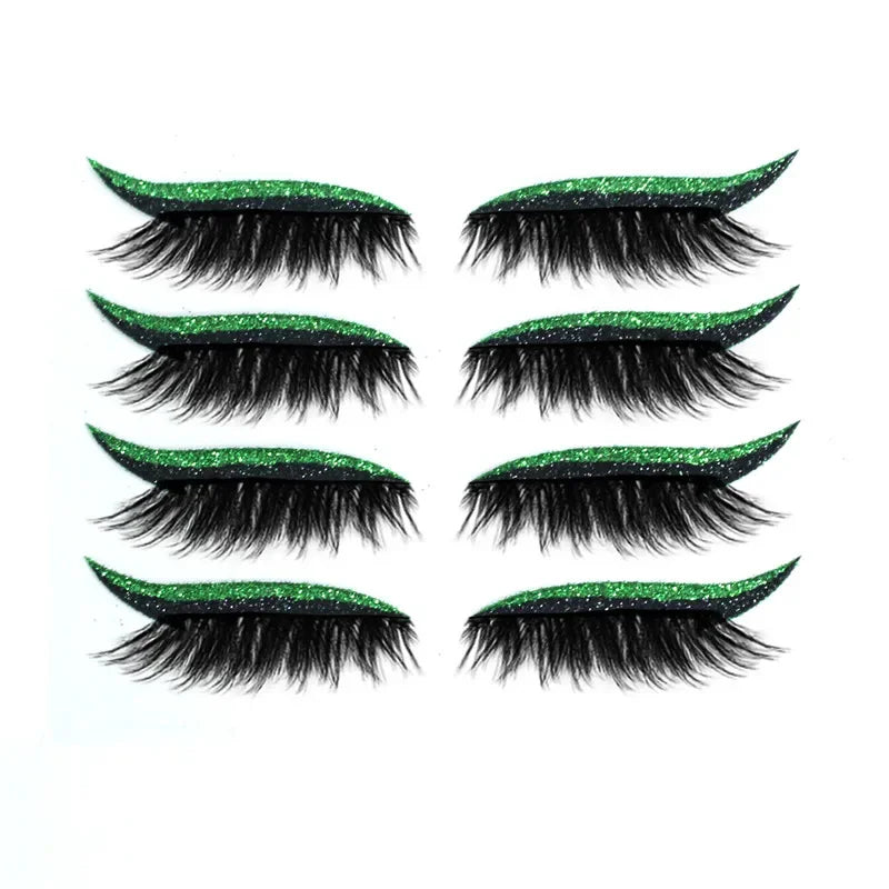 5/6Pair Glitter Eyeliner Sticker Set Self Adhesive Eyeliner Reusable Eyeliner Sticker DoubleLine Eyelid Patch Face Makeup Beauty Qme