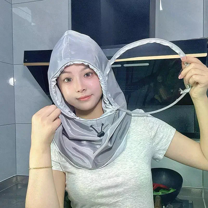 Women Kitchen Hat Cooking Cap Oil Splash Shield Face Cover Reusable Protective Headwear Cooking Spray Dust Mask Farm Bee Keeper Qme
