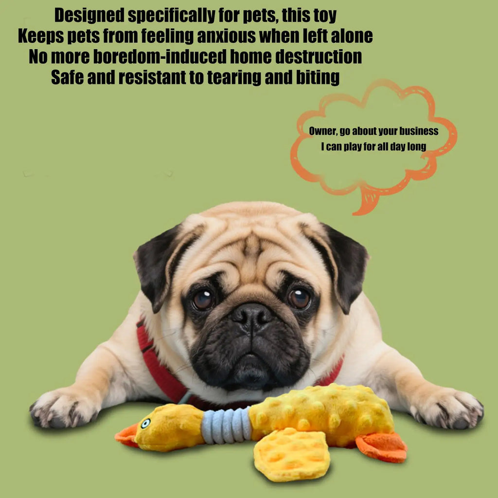 Aggressive Dog Chew Toys Interactive Squeaky Entertainment Companion Qme