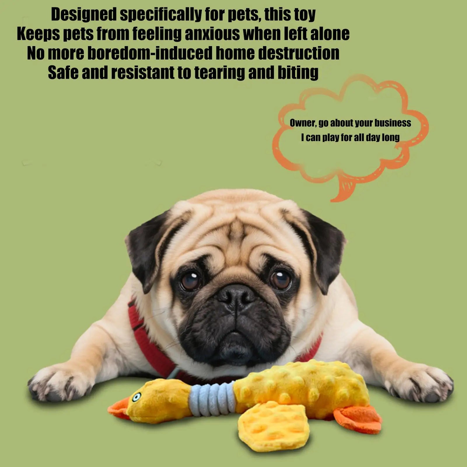 Aggressive Dog Chew Toys Interactive Squeaky Entertainment Companion Qme