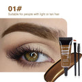 Waterproof Eyebrow Dye Cream Natural 3D Brow Tint Long-Lasting Natural 6 Colors Liquid Dyeing Eyebrow Cream Set Qme Color 1
