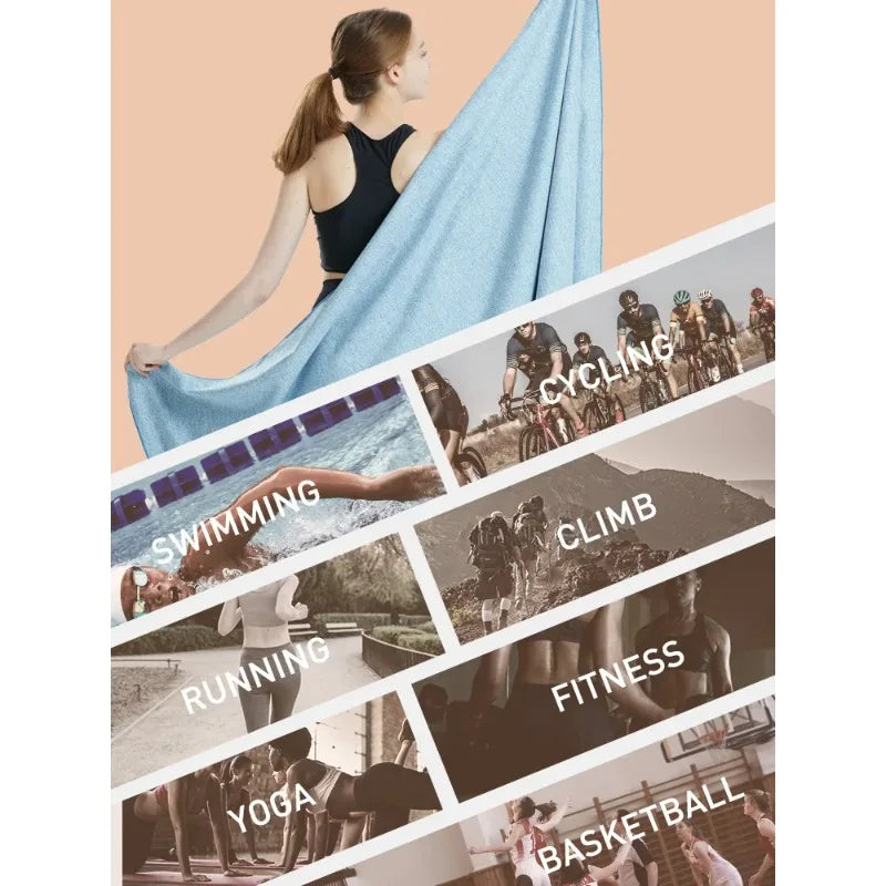 Microfiber Gym Towel Quick Dry Silver Ion Odor Resistant Fast Qme