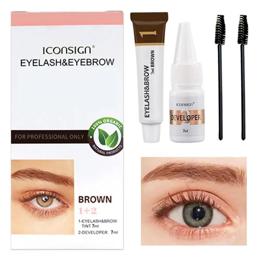 5pcs Eyebrow Tinting Kit Eyelash Eyebrow Dye Tint Gel Quick Dry Waterproof Long-lasting Eyebrow Dye Tint Dye Eyebrow Mascara Qme coffee China Mainland