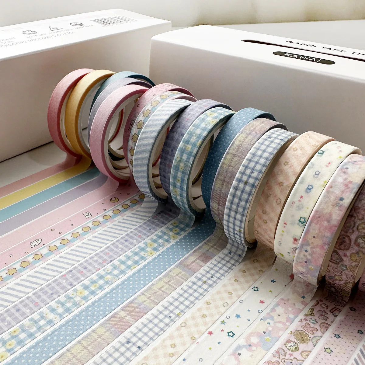 20Rolls/Set Vintage Cute Forest Plant Fruit Washi Tape Set Adhesive Tape Handbook DIY Material Tape Stickers Supplies Qme