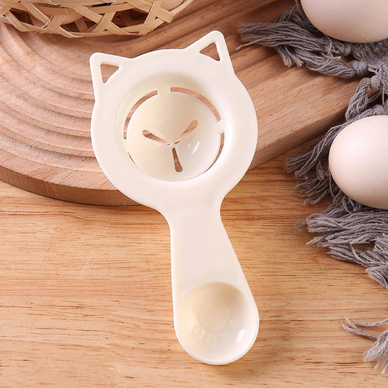 CC11Cute Cartoon Cat Egg Separator Measuring Cup Easy Yolk White Qme B