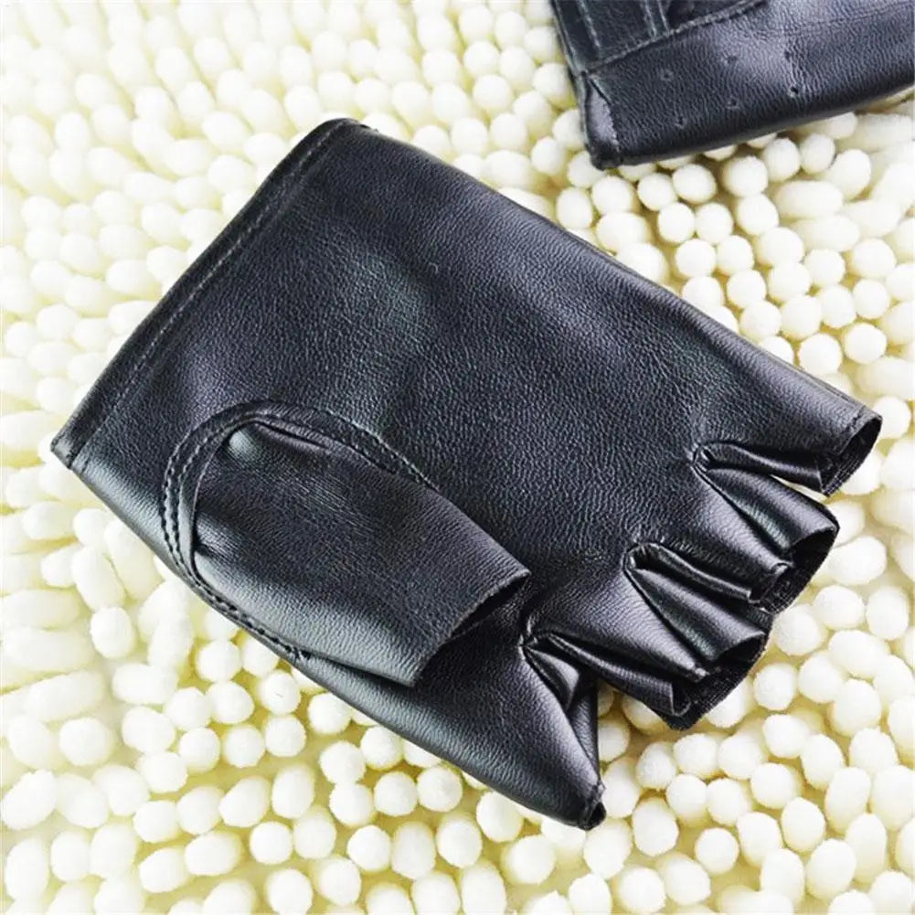 Punk Gloves Men Gothic Costume Fingerless Gloves for Women Breathable Accessories Fashion Outfits for Cycling Gym Dance Fitness Qme