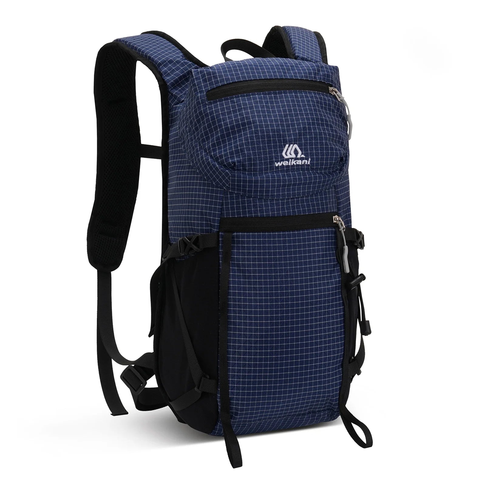 25L Camping Backpack Lightweight Lightweight Daypack Rainproof Durable Backpack with Multi Compartments Anti Theft Zippers Qme Blue color