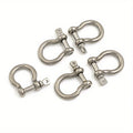 5pcs M4 Stainless Steel Bow Shackle with Screw Pin for Rigging and More! Qme 5pcs