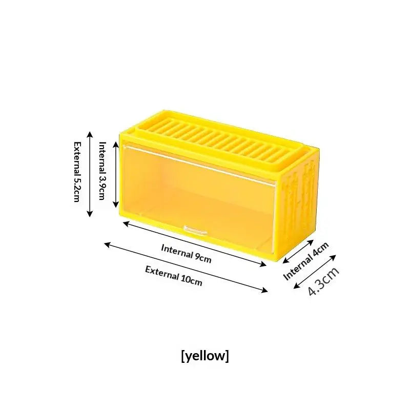 8-Compartment Acrylic Toy Car Display Rack Wall-Mounted Model Car Storage Cabinet Stackable Dustproof Case Qme Yellow
