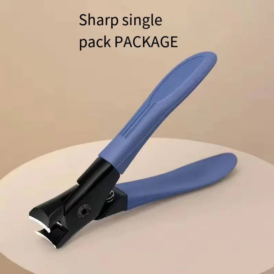 Large Opening Nail Clippers Gray Trimmer Thick Nails Elderly Qme