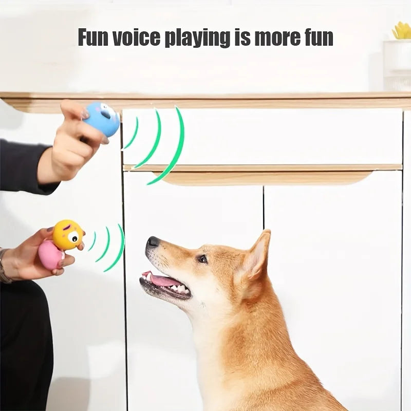 1pcCartoon Big Eye Ball Dog Toy, Durable Rubber Dog Ball Toy WithSound, Pet Grinding Teeth Sound Toy For Dog Interactive supplie Qme