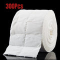 300Pcs/Roll Nail Polish Remover Cotton Pads White Torn Off Lint Free Nail Wipes for Gel Glue Makeup Manicure Cleaning Tool Paper Qme 300pcs