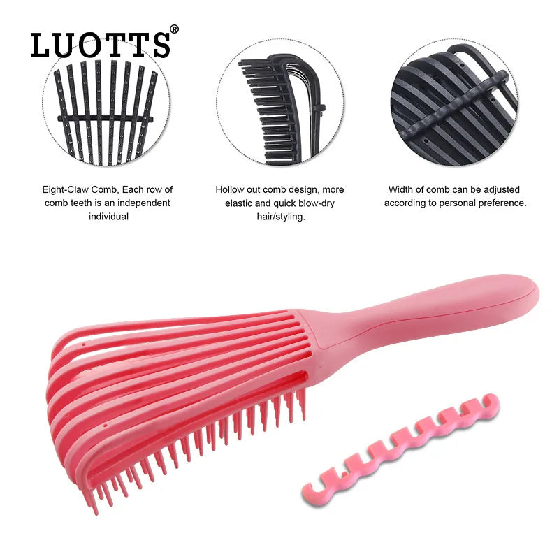 Octopus Comb Ladies Shampoo Shun Hair Hairdressing Big Bend Straight Qme