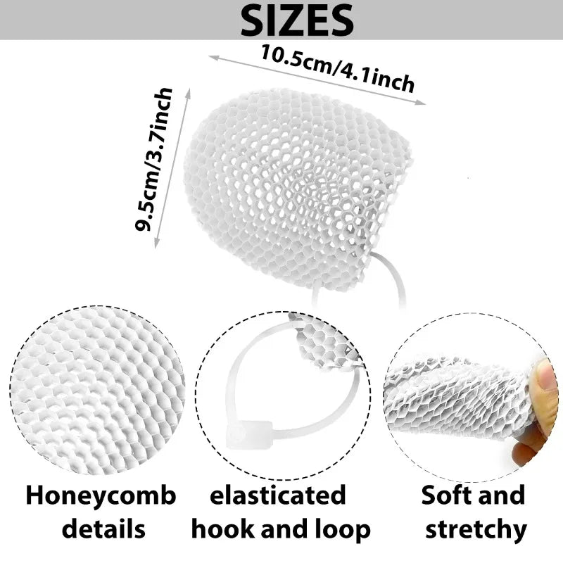 Honeycomb Exfoliating Shower Finger Caps Body Scrub Cleansing Bath Qme White