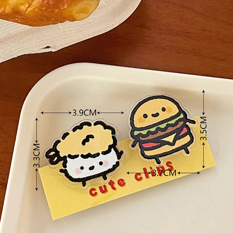 1pair Cute INS Animated Fruit Cartoon Sealing Clip Note Pp Decoration Qme A3