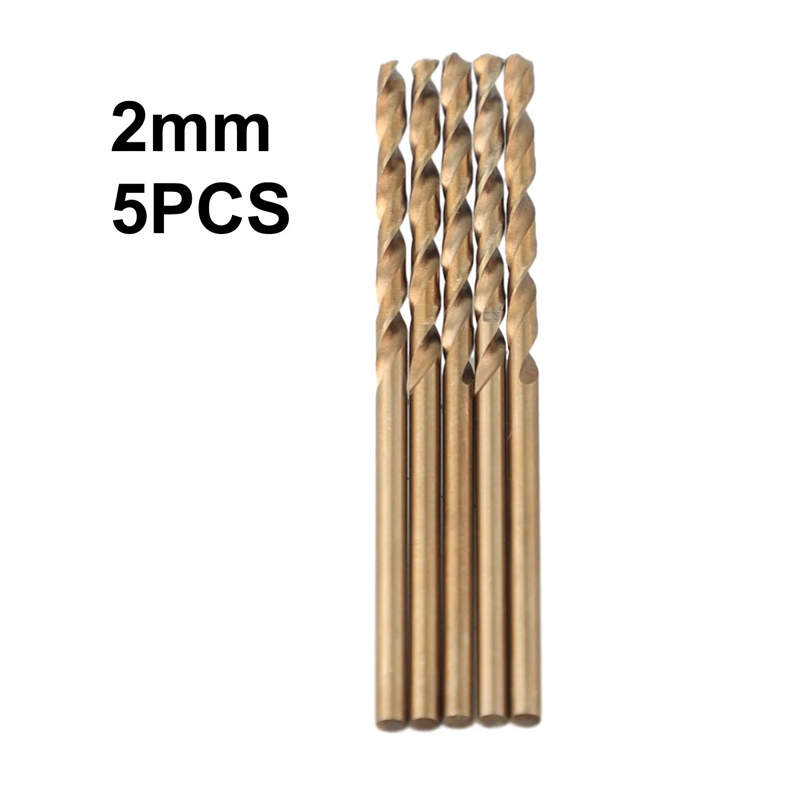 5pcs M35 Cobalt Drill Bit Set 1mm 1.5mm 2mm 2.5mm 3mm 3.5mm 4mm Drill Bits For Stainless Steel Hard Metal Wood Hole Cutter Qme 2mm 5PCS