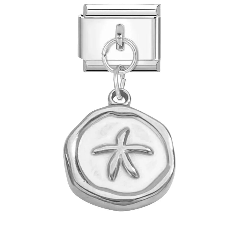 Wholesale Fashion Round Moon Shell Heart Seahorse Italian Charm Link