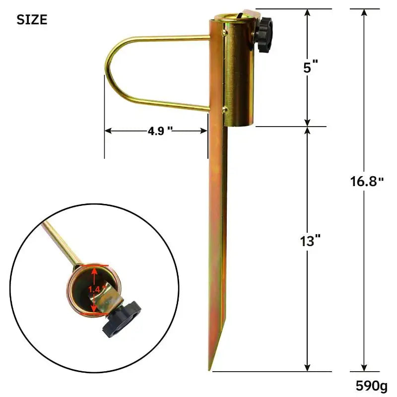 Anchor Metal Patio Umbrella Holder Garden Parasol Sun Stand Outdoor Qme Default Title