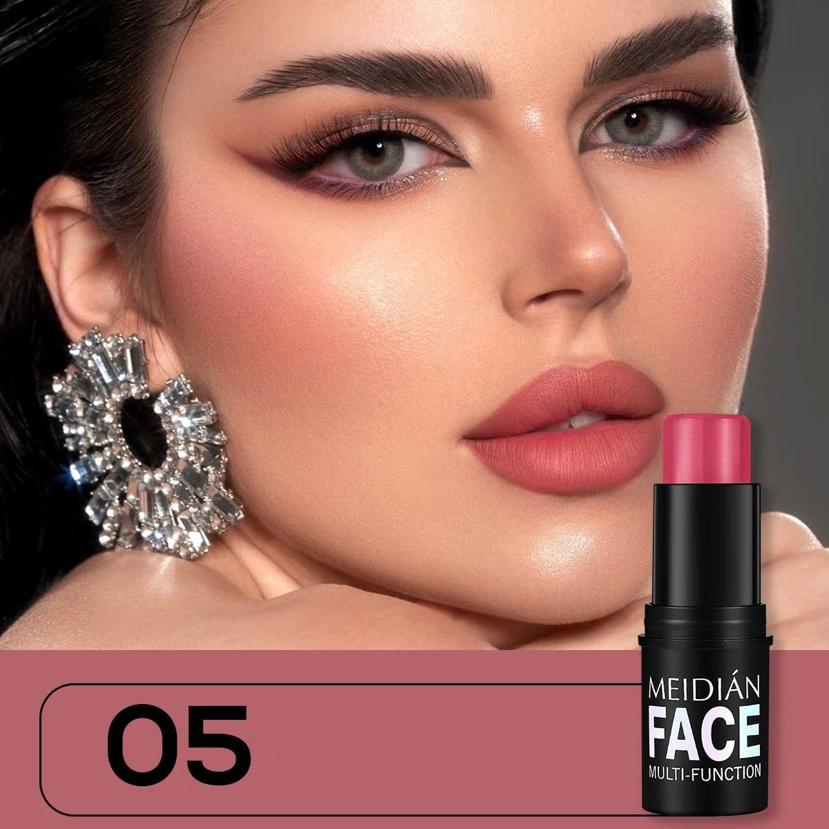 Six-color Blush Lip Cheek Dual-use Stick Makeup Contour Natural Nude Qme 05