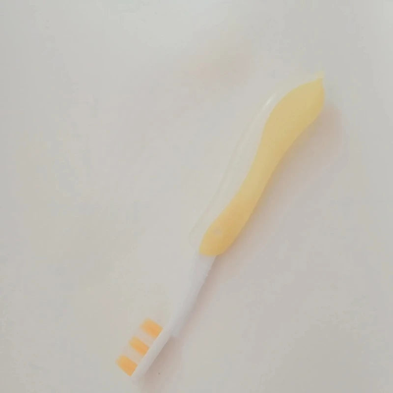 Hygiene Oral Portable Disposable Foldable Travel Camping Toothbrush Hiking Tooth Brush Tooth Cleaning Tools Qme 1pcs-yellow