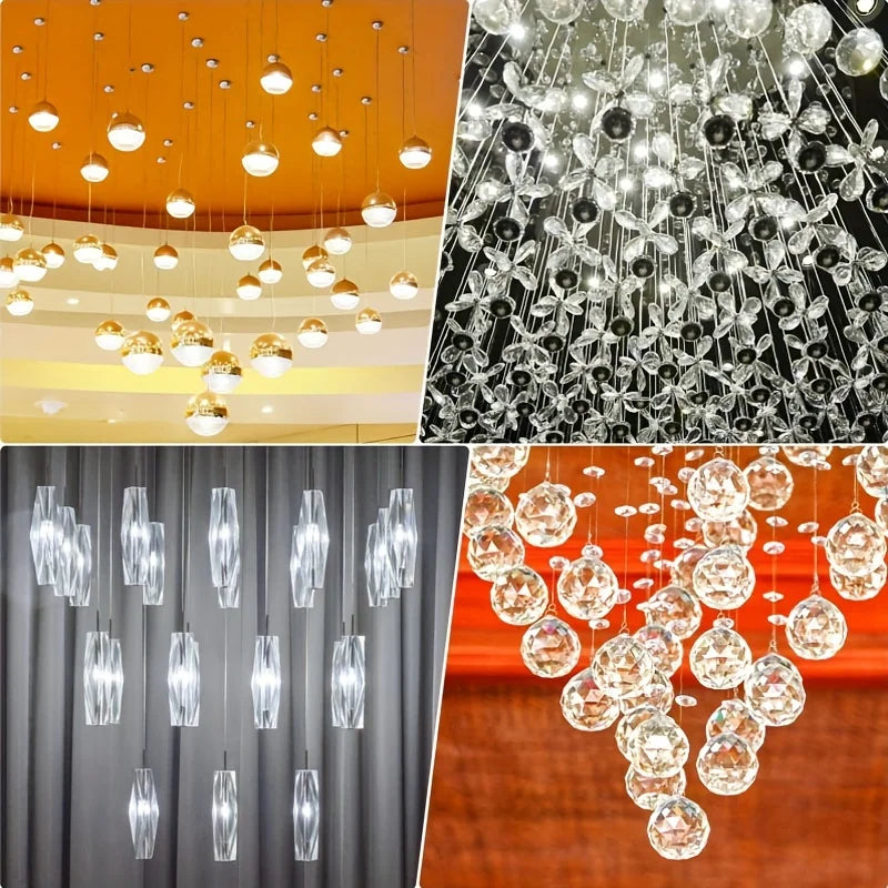 Single filament fishing line - used for hanging balloons, handicrafts, decorations and sewing beads Qme