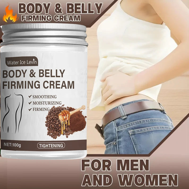 Caffeine Collagen Firming Cream - 100g, Contains Caffeine and Coconut Oil, Rich in Vitamin E, Fragrance-Free, Tightens and Lifts the Abdomen, Thighs, Buttocks, Arms, All Skin Types, Hypoallergenic, Whitening Effect Qme