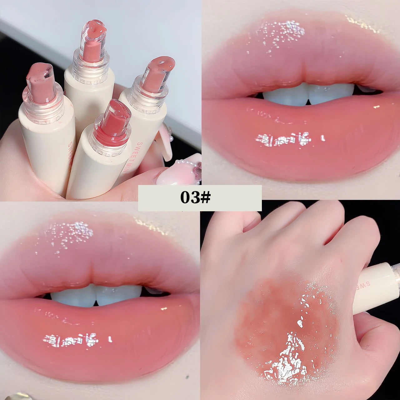 SWEET MINT Lip Jelly Glaze Moisturizing Brightening Mirror Qme 4284-03