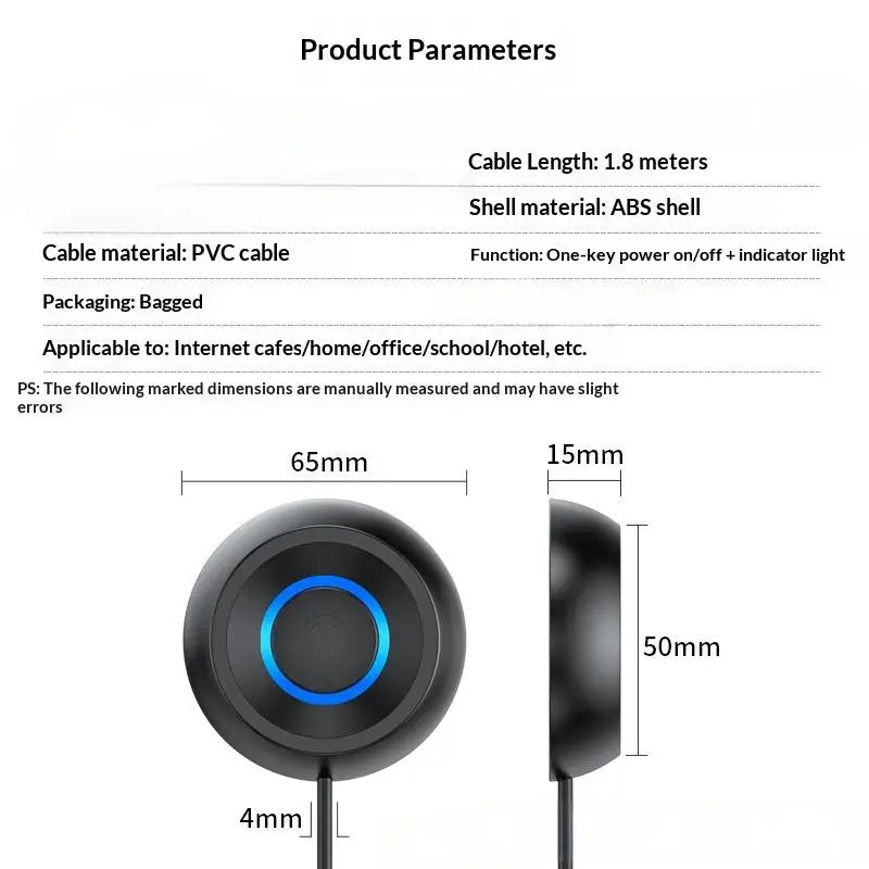 External Desktop Power Switch Button LED Convenient Off Control Qme