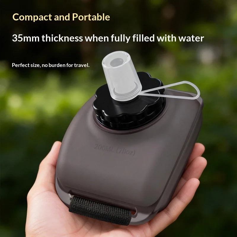 Hands-free Wrist Water Bottle Leak-proof Food Grade Silicone Cup Qme