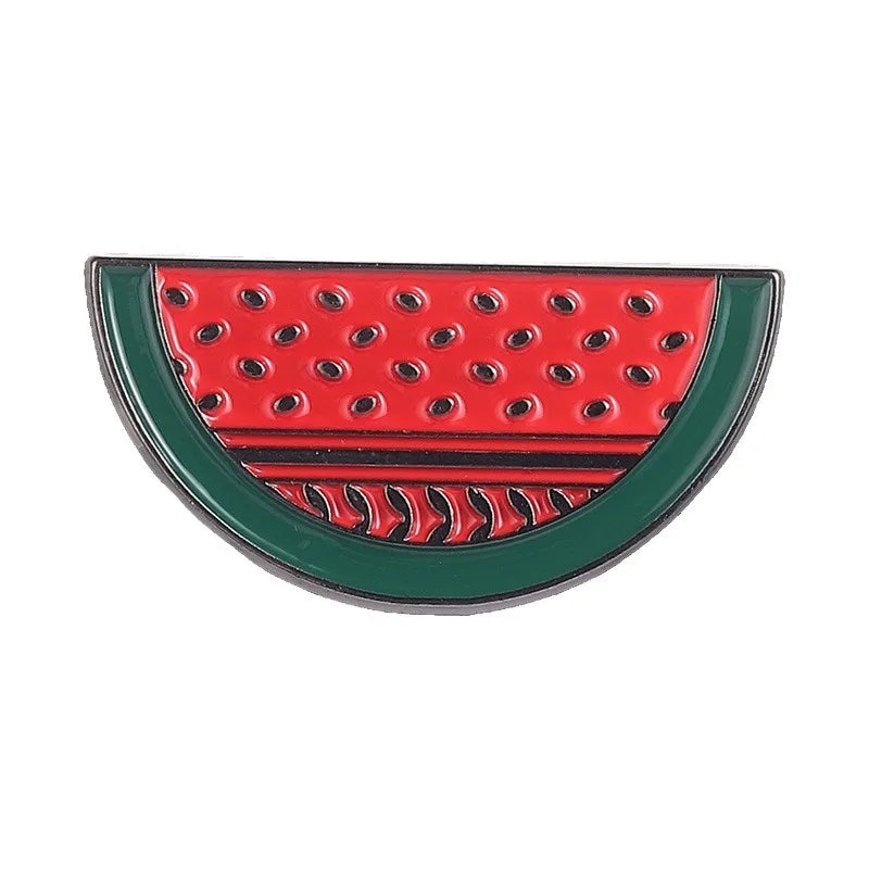 Cute Cartoon Watermelon Metal Enamel Brooch Summer Fruit Lapel Pin Badge for Backpack Clothes Hat Fashion Jewelry Holiday Gift Qme style3