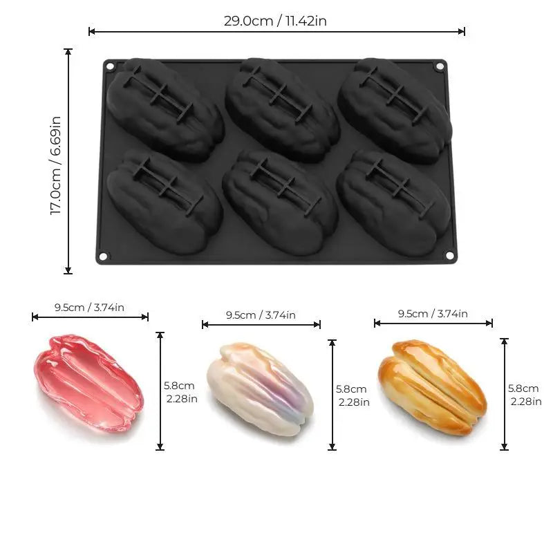 Pecan Nuts Design Silicone Chocolate Mold Food Grade Mousse Cake Qme A2