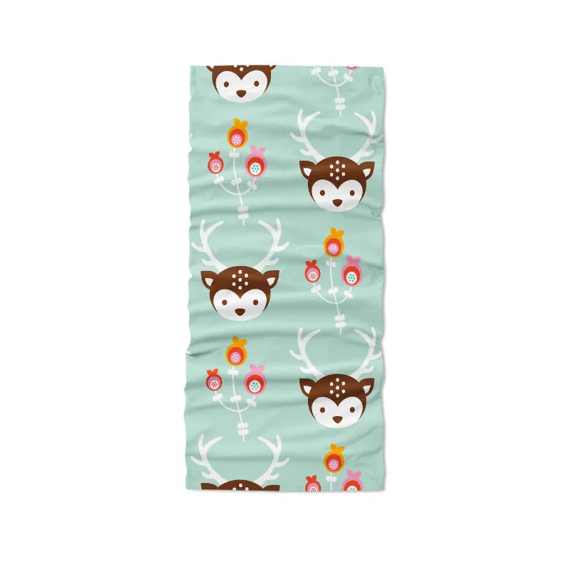 Personalized Animal Men's Headscarf Scarf Women's Headdress Sports Qme style4 One Size >8Y