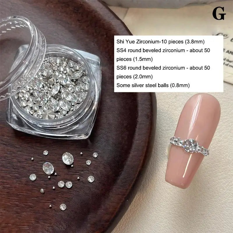 3D Nail Art Rhinestone Assemble Heart Butterfly Flatback Glass Qme G