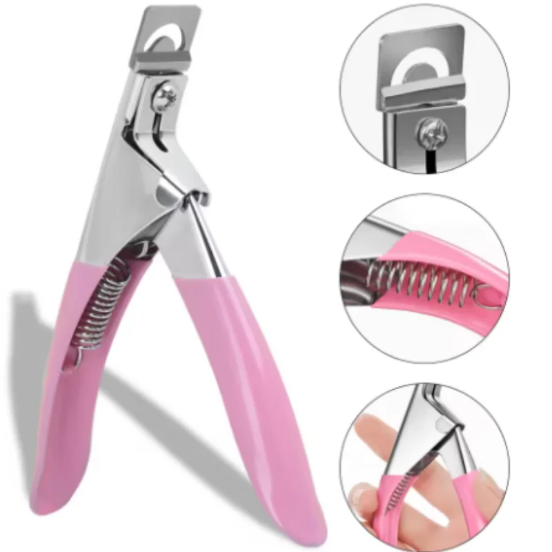 False Acrylic Tips Clipper Manicure Clamp Clippers Special Type U Word Cut False Manicure Tools Cut Clipper Nail Manicure Tools Qme