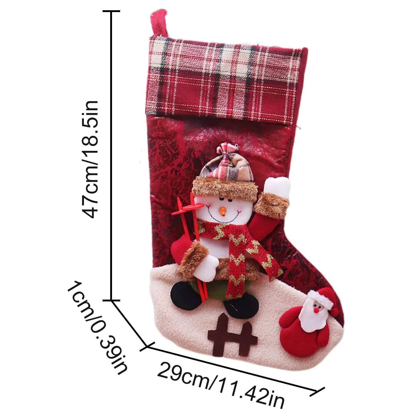 Christmas Stockings Traditional Cute Reindeer Candy Bags Deer Qme
