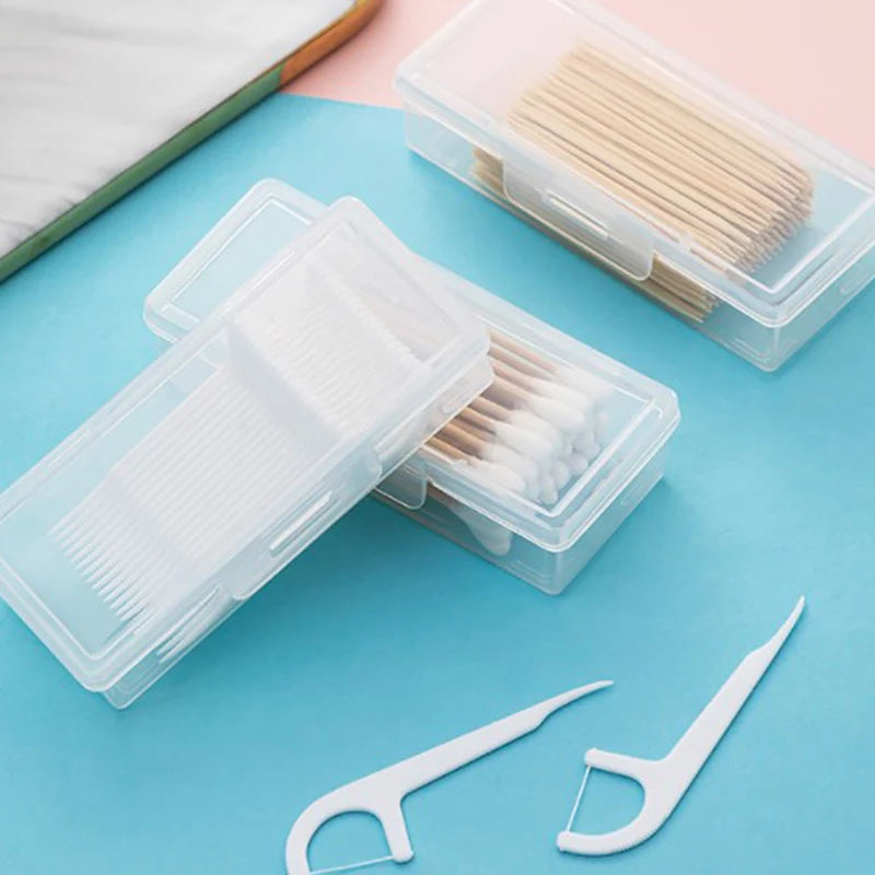 Portable Travel Medicine Box Cotton Swab Holder Case Detal Floss Jewelry Box Qme