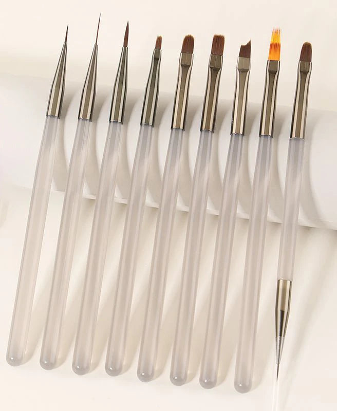 UV Gel Nail Brush Liner DIY Painting Pen Manicure Acrylic Drawing Art Qme Transparent Grey China Mainland