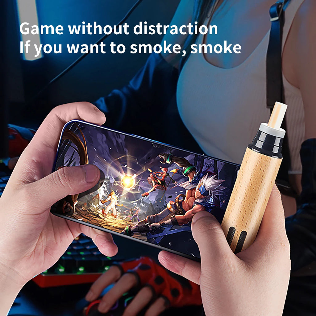 1 Portable Mini Car Mounted Wooden Ashtray No Dust Falling Suitable 3 Qme