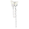Women Men New Colorful Butterfly Zircon Long Pearl Tassel Chain Italian Charms Fit 9mm Stainless Steel Bracelet DIY Jewelry Gift Qme Style 8