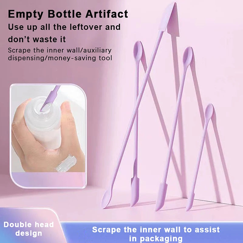 2-in-1 Silicone Scoop Scraper Double-headed Tool Cosmetic Liquids Qme