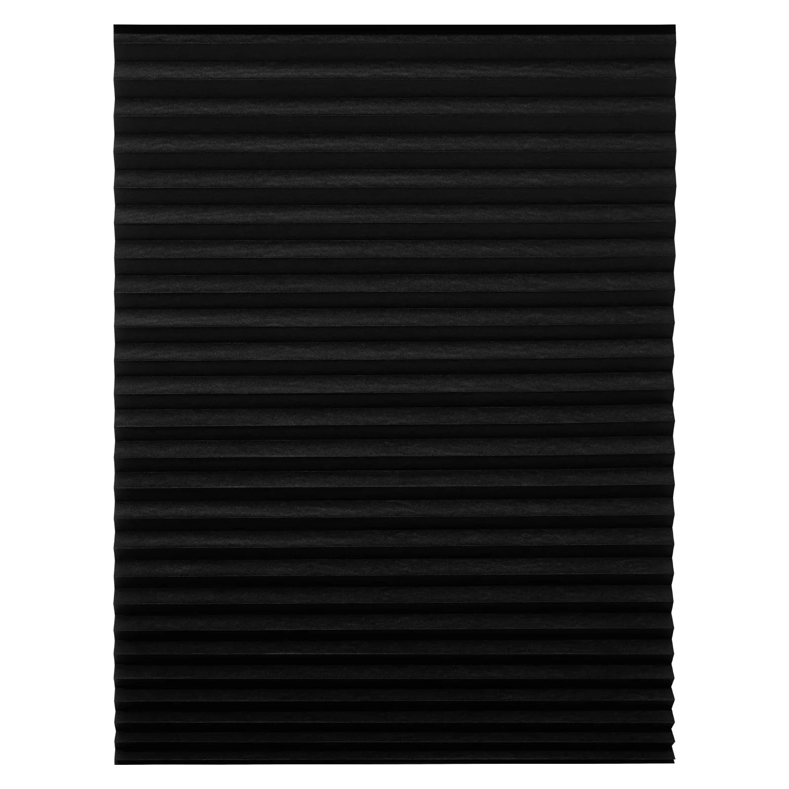 Pleated Window Blinds Temporary Window Shades Cordless Light Filtering Pleated Paper Shades Room Darkening Blind for Home Office Qme Black Full blackout 60x150CM