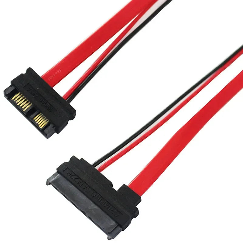 2psc Computer SATA Cable 7+6P To 7+15P Two-way Mutual Conversion Data Transfer Cable High-speed Hard Disk Cable Qme 2pcs Male to male
