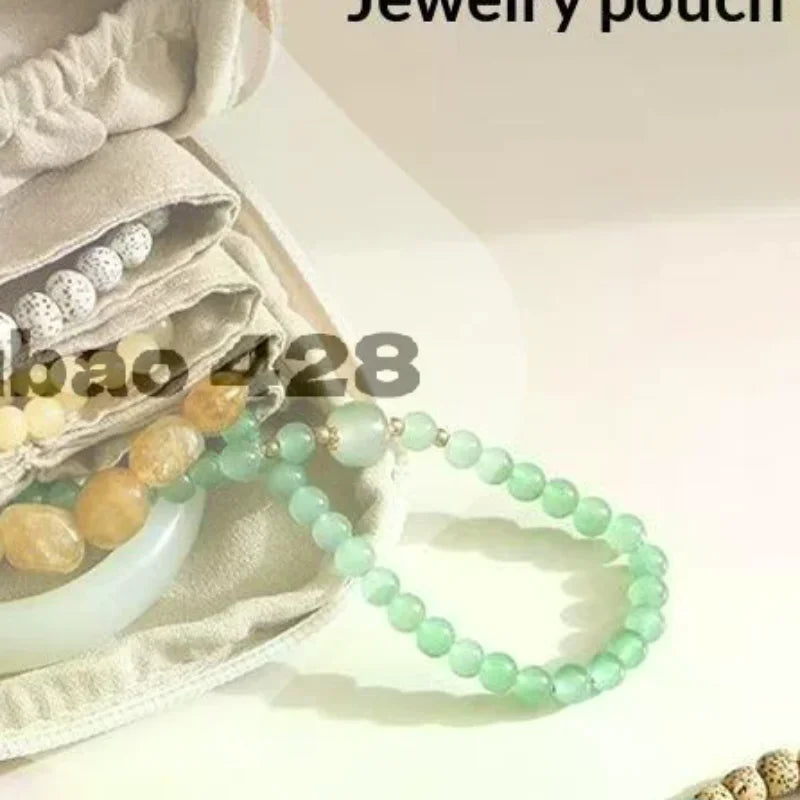 Waterproof 6-Layer Jewelry Storage Bag Portable Travel Jewelry Pouch for Necklaces Bracelets Rings Outdoor Vacation Use Qme