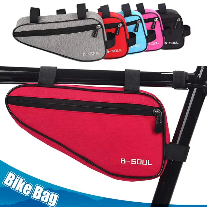 Waterproof Bicycle Bag Triangle Bike Bag Front Tube Frame Bag Mountain Bike Triangle Pouch Frame Holder Bicycle Accessories Qme
